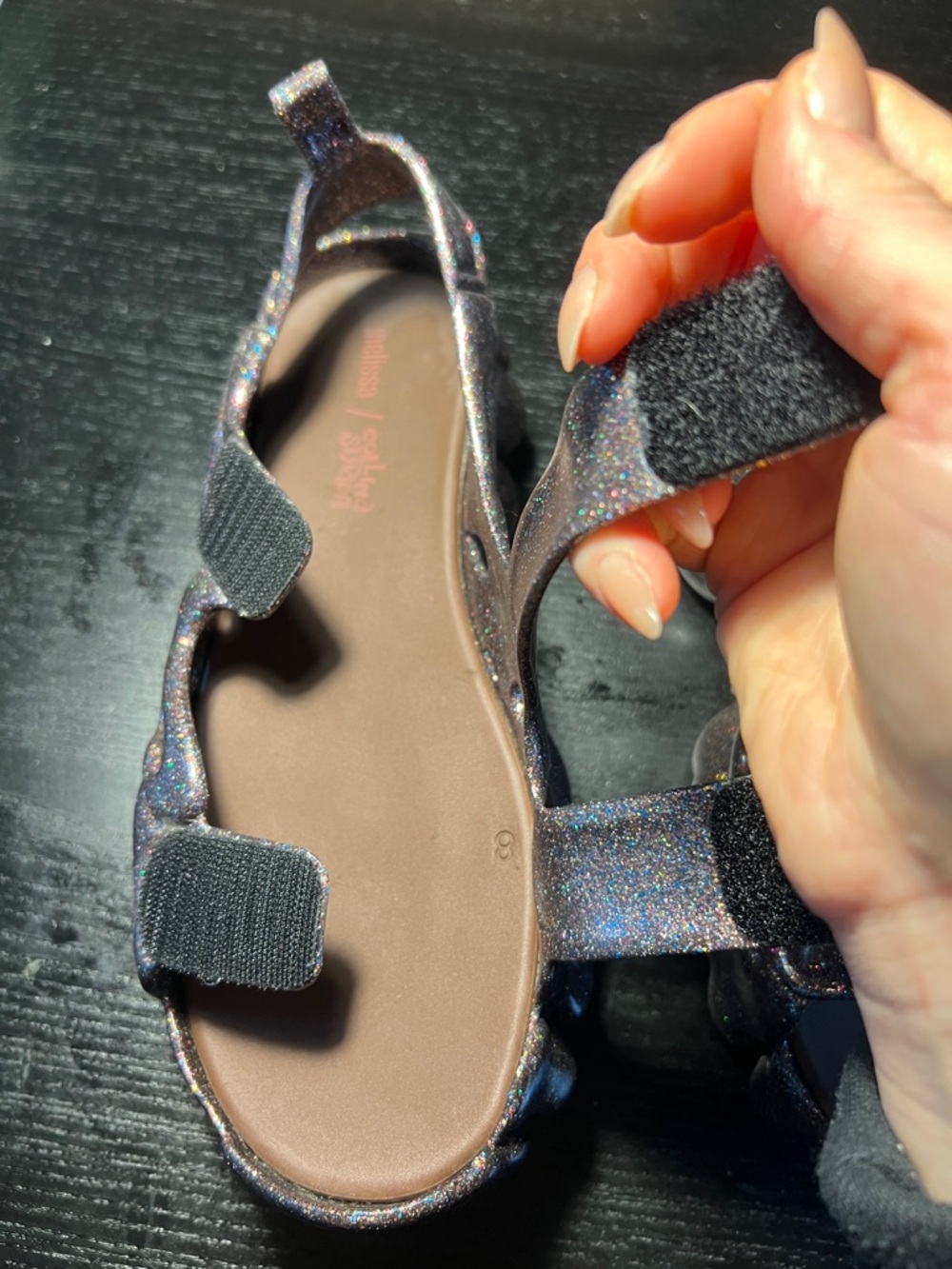 Melissa x Collina Strada Puff Sandals - Glitter New with out tags - size 8 - Picture 2 of 3